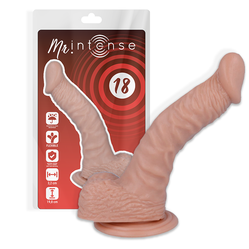 Mr Intense 18 realistischer Dildo 19,8 -O- 3,2 cm flexibler Saugnapf