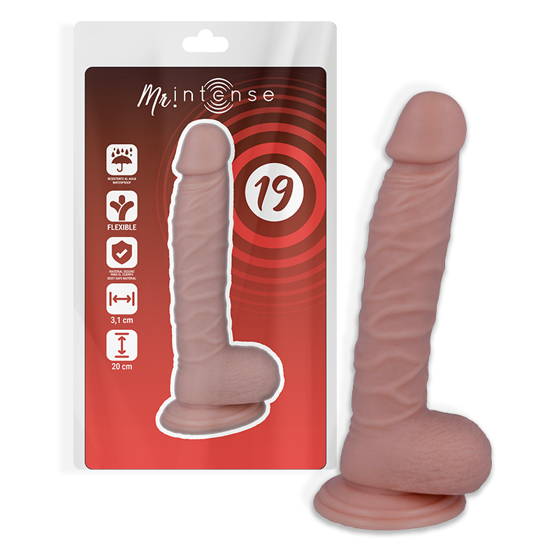 Mr Intense 19 realistischer Dildo 20 -O- 3,1 cm Sexspielzeug in Naturfarbe