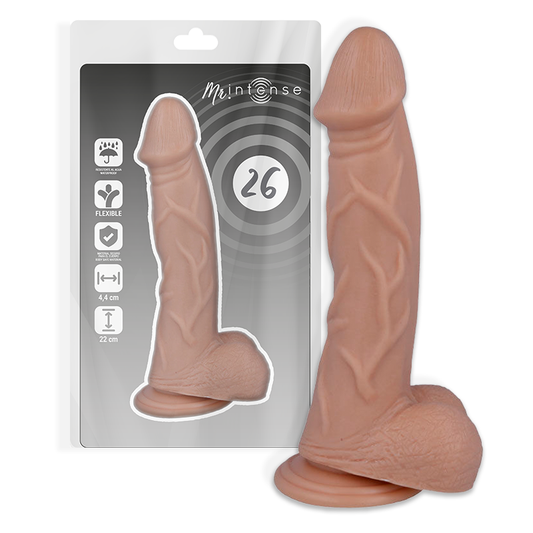 Mr intense 26 realistic dildo natural 22cm -O- 4.4cm flexible sex toy