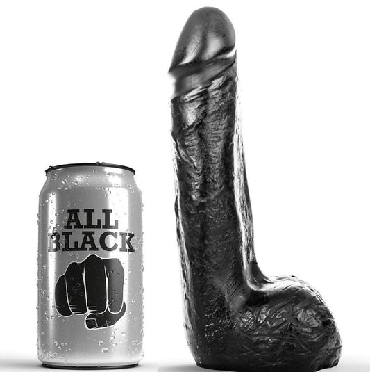 Ganz schwarzer, realistischer weiblicher Dildo, 20 cm, weiches, großes Penis-Sexspielzeug