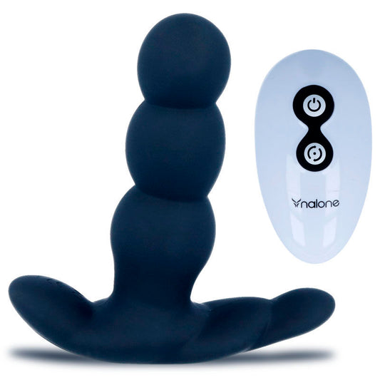 Nalone Pearl Black vibratore plug anale telecomando giocattolo del sesso rotatore anale