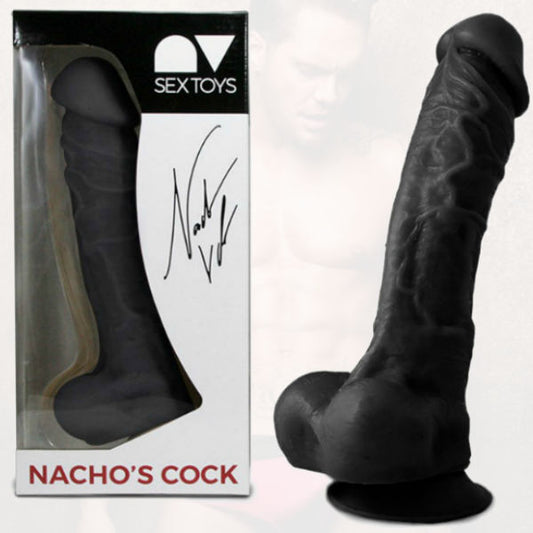 Pornodarsteller-Dildo realistisch – Nacho Vidal Penis schwarzer Schwanz riesiges Sexspielzeug 24 cm