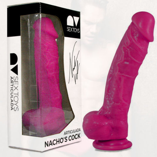 Dildo for men women nacho's cock articulated penis huge pink sex toy 24cm