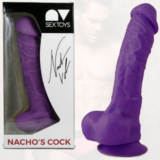 Nacho'cock - Penis-Porno-Darsteller, beeindruckender Gelenkdildo für Frauen, lila, 24 cm