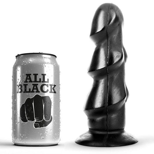 Ganz schwarzer, realistischer Dildo, 17 cm, Analplug, G-Punkt, Saugnapf, Sexspielzeug für Frauen und Männer