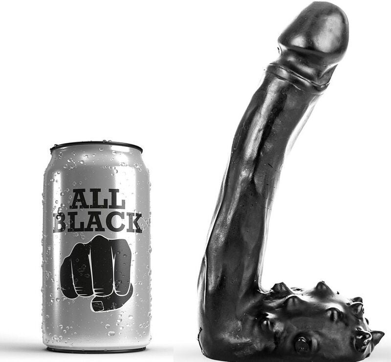 All black realistic dildo 19cm sex toy tall slender penis pleasure anal women men