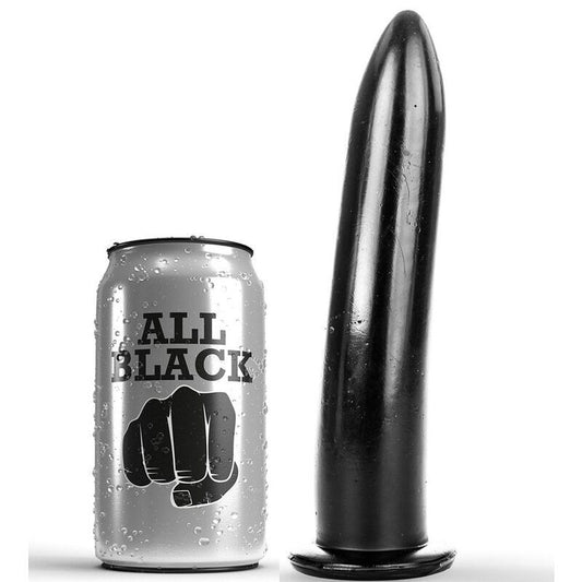 Ganz schwarzer 20 cm großer Dildo, Analplug, vaginaler Saugnapf, glatter Dilatator, Sexspielzeug für Männer und Frauen