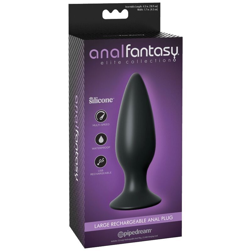Anal fantasy elite collection large rechargeable anal plug women dildo toys sex anus