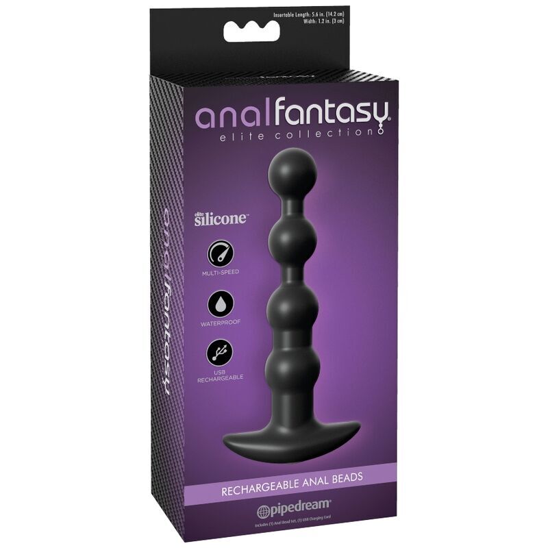 Anal fantasy elite collection rechargeable anal plug beads butt anus sex toy