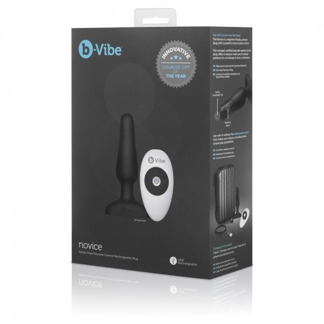Sex toys anal men b-vibe novice remote control anal plug black