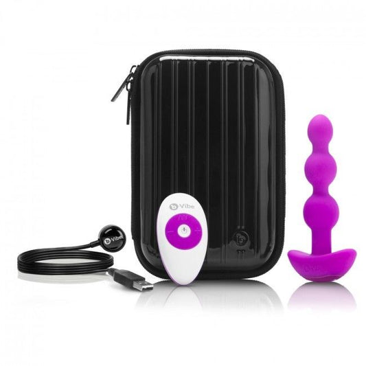 Vibratore femminile b-vibe tripletta plug anale telecomando perline rosa giocattolo del sesso