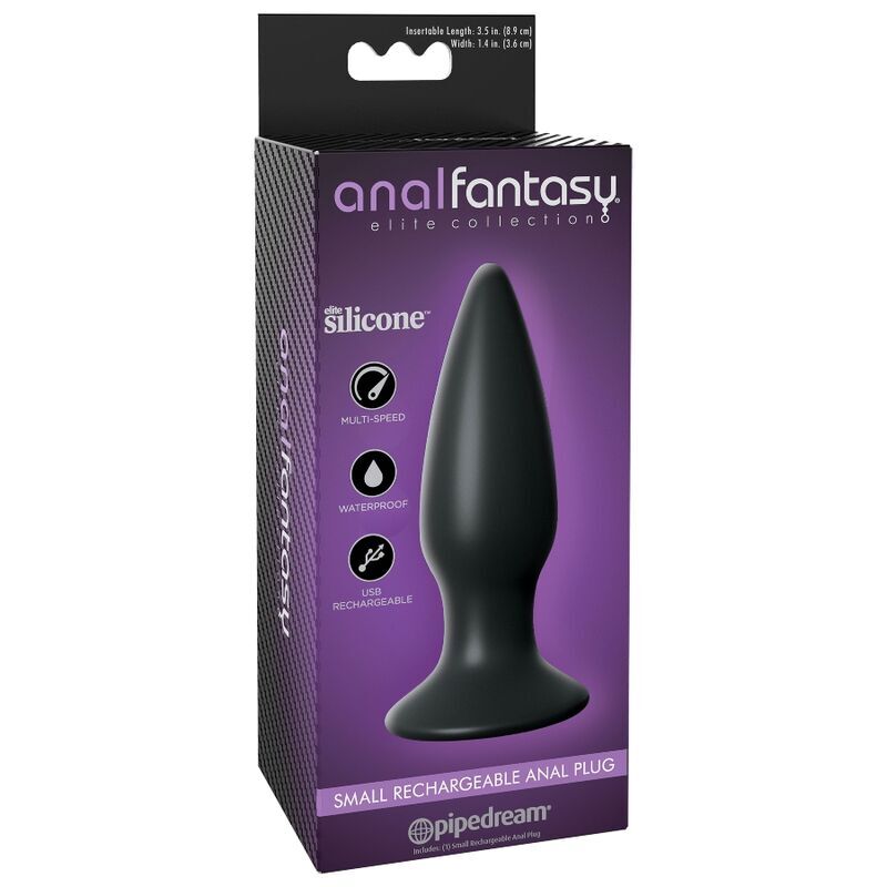 Vibrator anal plug fantasy elite collection small rechargeable sex toy women