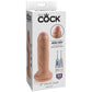 King cock dildo realistic uncut penis natural 17cm vaginal anal sex toy