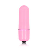 Micro vibratore femminile con micro sex toy rosa intenso, lucido, con vibrazione a pallottola