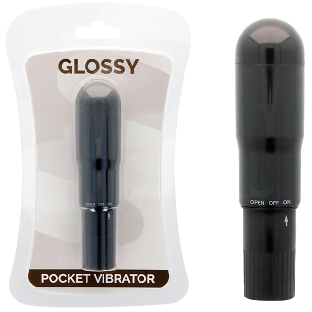 Glossy pocket vibrator black sex toy women waterproof