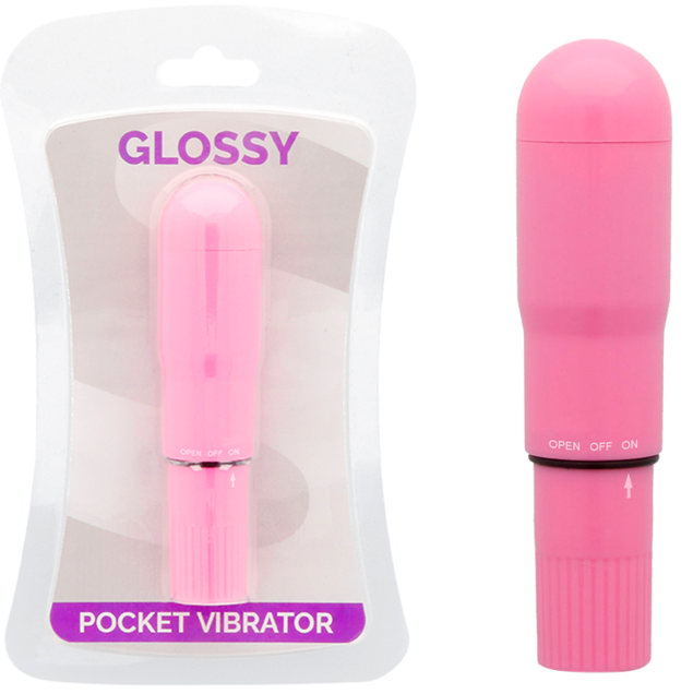 Vibratore tascabile lucido rosa intenso sex toy punto G da donna