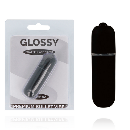 Glossy premium bullet vibe black vibrator sexual 10vibration modes 18mm x 61mm