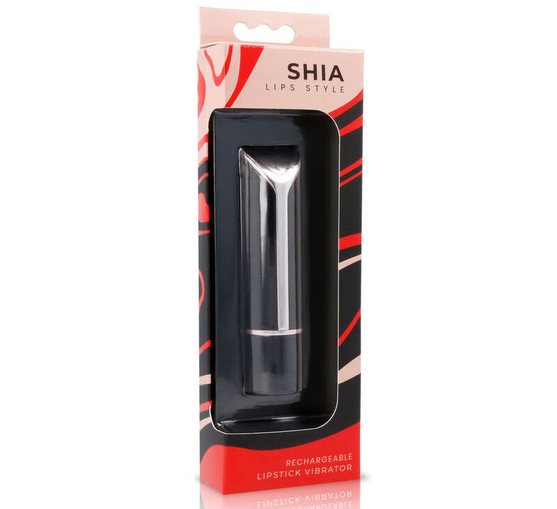 Labbra stile shia rossetto nero e rosso vibratore donna sex toy impermeabile