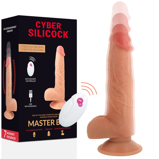 Up&amp;Down-Vibrator Cyber ​​Silicock realistisches Fernbedienungs-Master-Ben-Frauen-Sexspielzeug