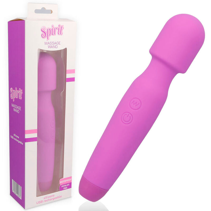 Spirit massage wand purple silicone rechargeable sex toy vibrator woman