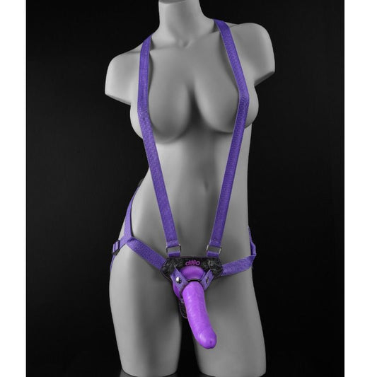 Dillio 7 inch strap-on harness with straps and dildo 17.8cm