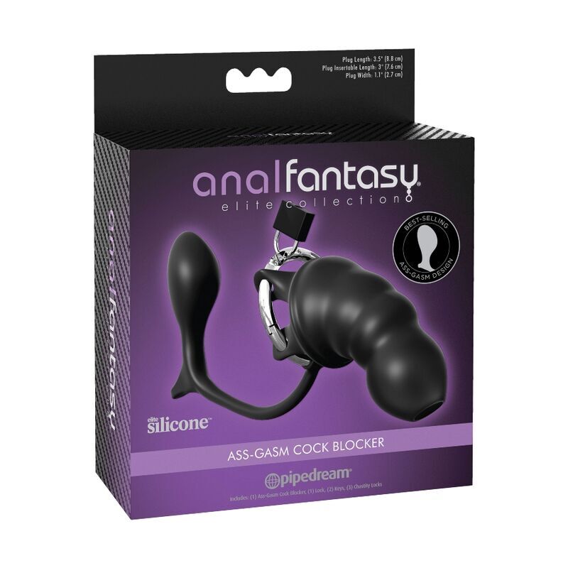 Anal fantasy elite collection ass-gasm cock blocker sex toy plug