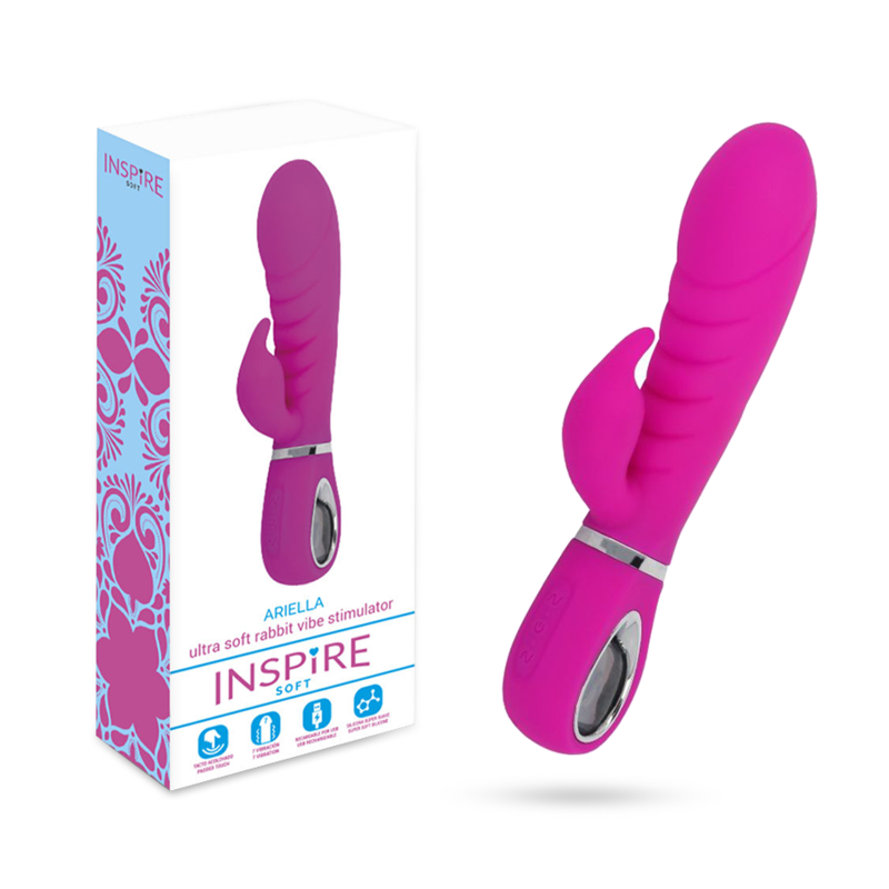 Ultra soft rabbit vibrator stimulator inspire soft ariella sex toy women