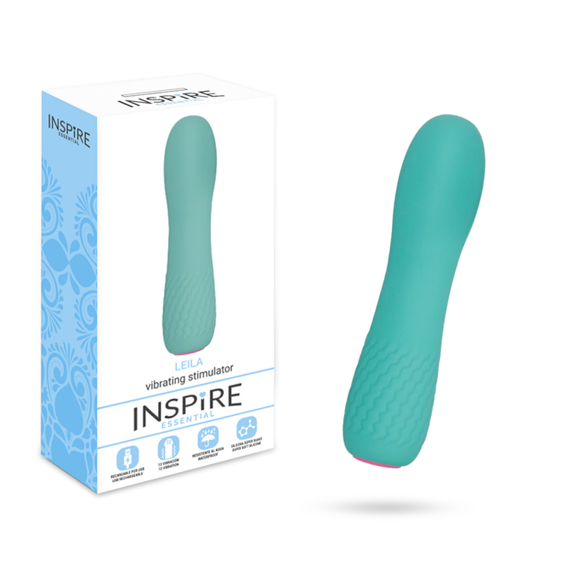 Inspire essential leila vibrator turquoise women stimualtor sex toy flexible