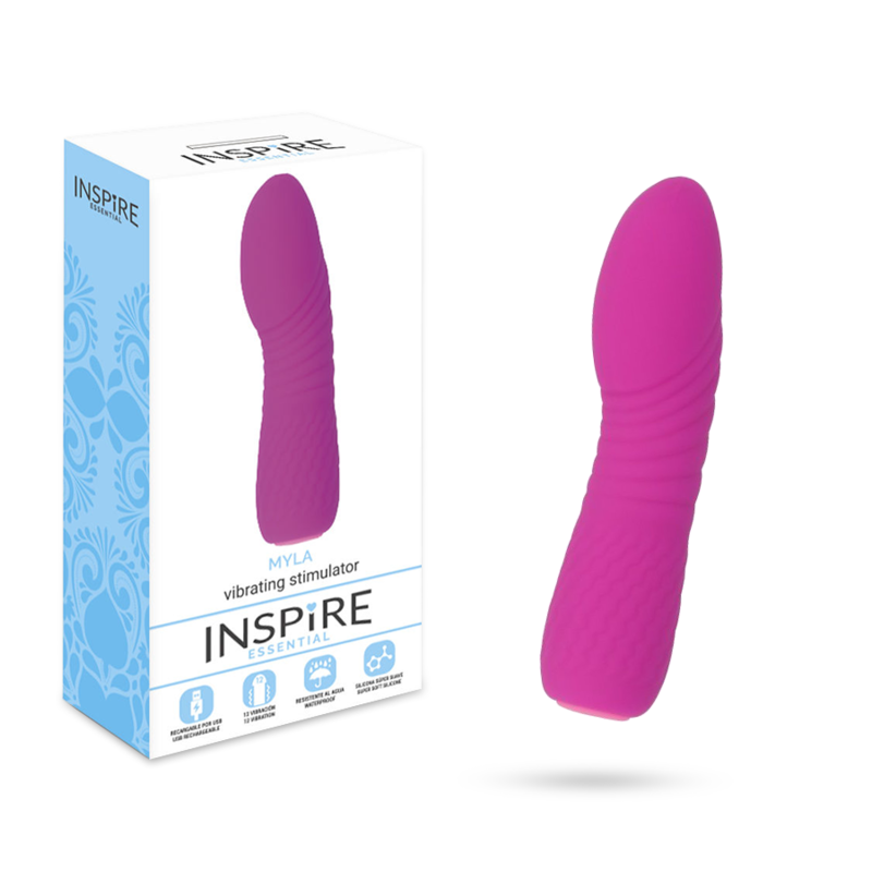 Women vibrator inspire essential myla purple multispeed g-spot dildo sex toy new