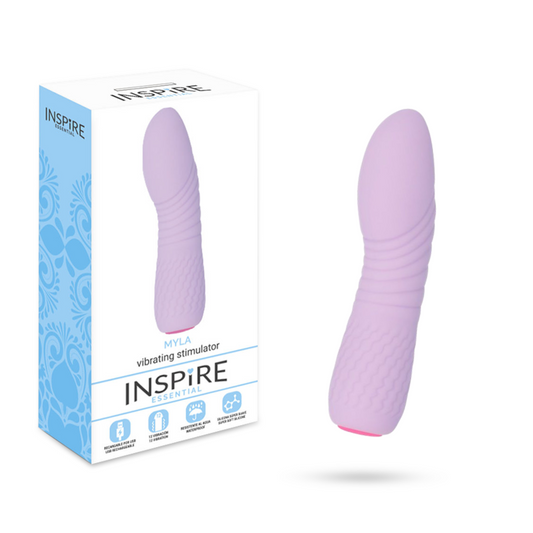 Women vibrator inspire essential myla light purple multispeed g-spot dildo sex toy new