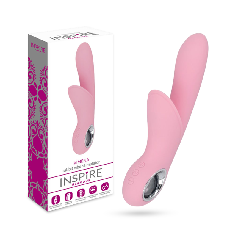 Inspirieren Sie Glamour Ximena Rabbit, rosa G-Punkt-Vibrationsvergnügen, Sexspielzeug für Frauen