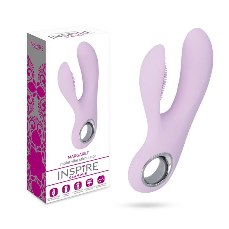 Inspire Glamour Margaret Rabbit Mauve Vibrator Stimulator Sexspielzeug Frauen wiederaufladbar