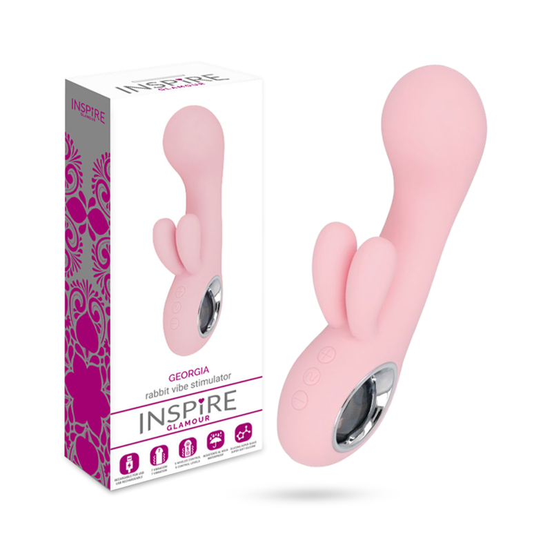 Vibrator g-spot rabbit female adult sex toy inspire glamour georgia pink