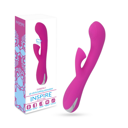 Inspire Saugen Emberly Air Klitoris &amp; Kitzelstimulator Fingervibrator Lila Sexspielzeug