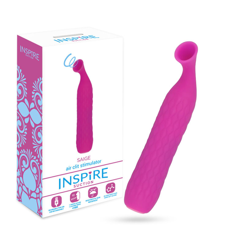 Inspire suction saige air clitoral stimulator purple sex toy vibrator with suction