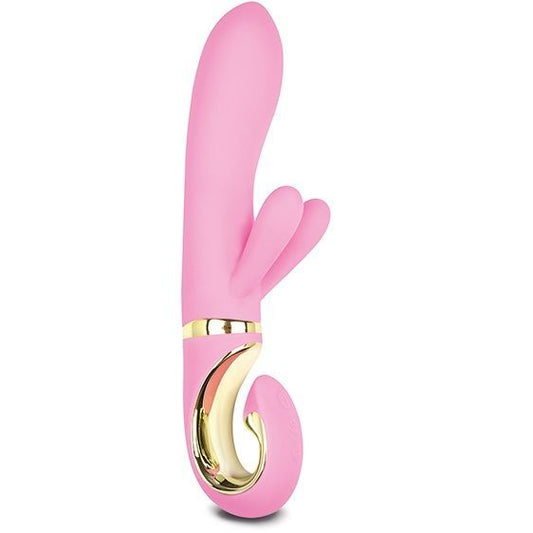 Vibratore multivelocità punto G coniglio giocattolo adulto del sesso grabbit coniglietto rampante rosa