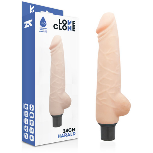 Loveclone harald self lubrication dildo natural 24cm sex toy realistic vibrator