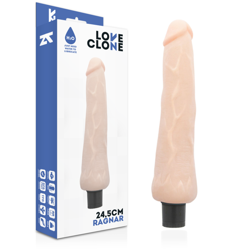 Realistic vibrator dildo natural 24.5cm sex toy loveclone ragnar women self lubrication