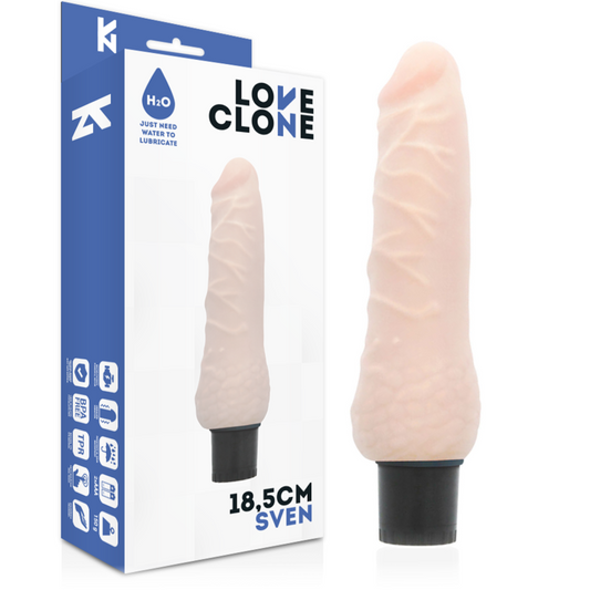 Loveclone sven 18.5cm self lubrication realistic dildo natural vibrator sex toy