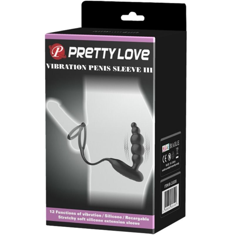 Pretty love bottom vibration penis sleeve III anal plug sex toy stimulation