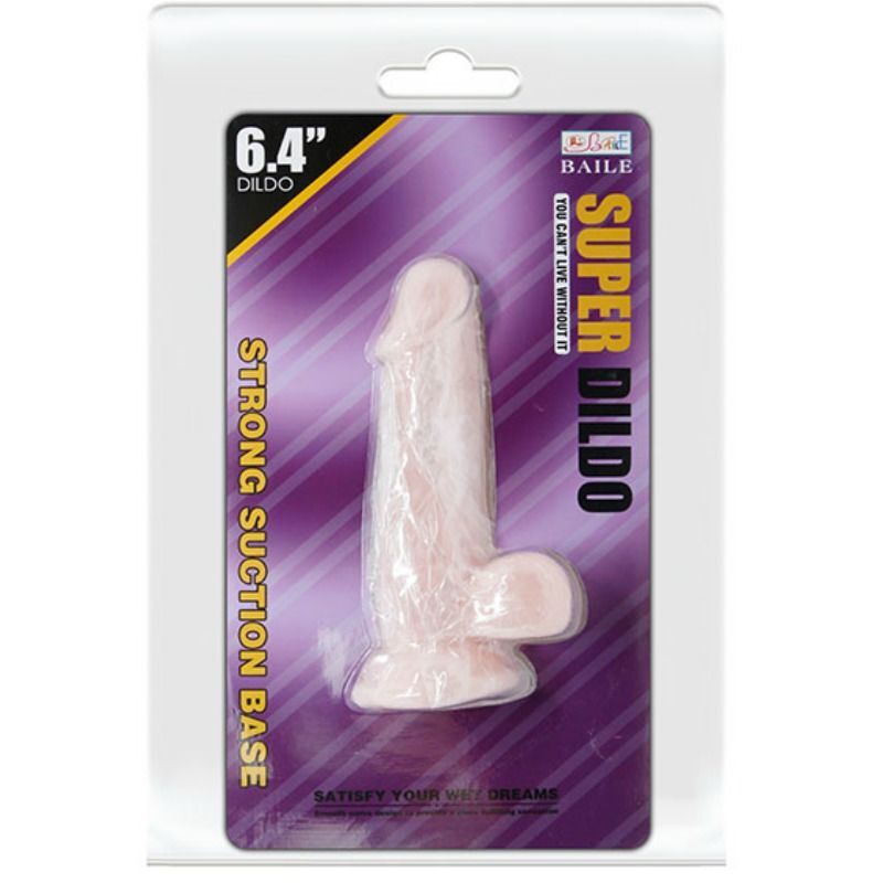 Baile super dildo naturale realistico ventosa da 16,5 cm giocattoli sessuali testicoli flessibili