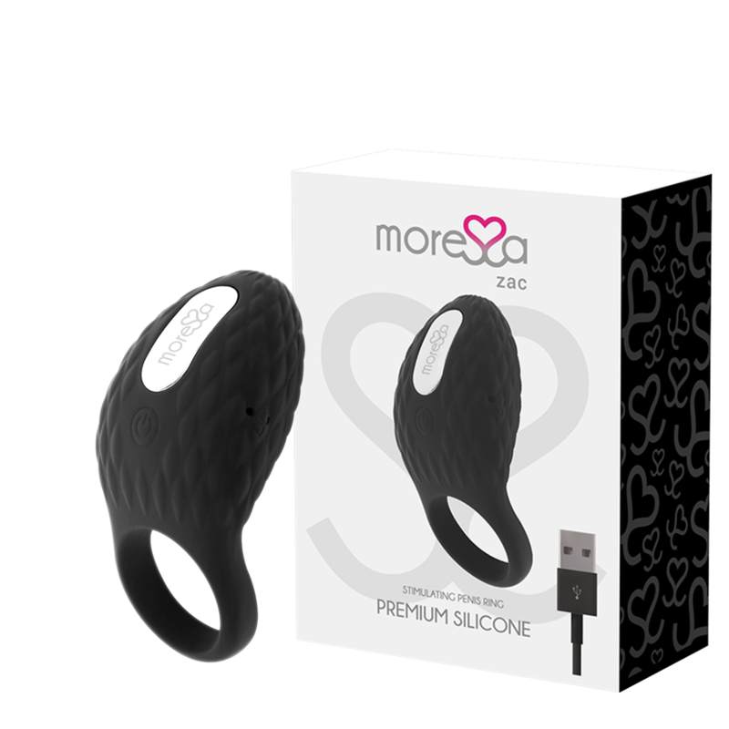 Moressa zac premium rechargeable vibrating cockring penis pleasure sex toy man