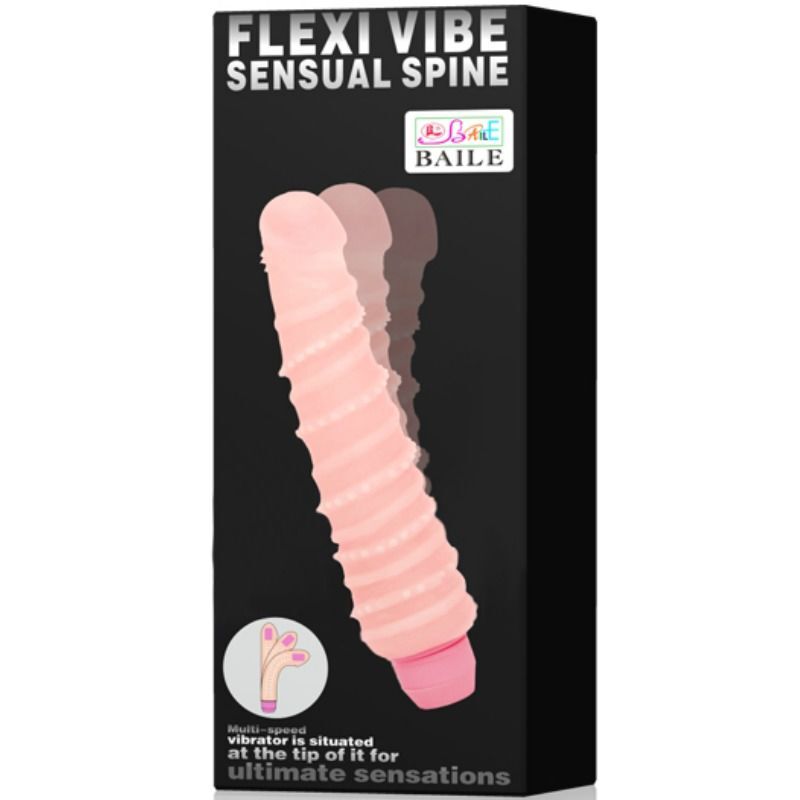 Flexi vibe sensual spine spiral stimlulation vibrator 19.5cm sex toy flexible