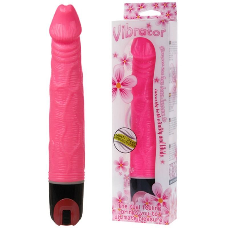 Baile vibratore multi-velocità dildo 21,5 cm sex toy rosa