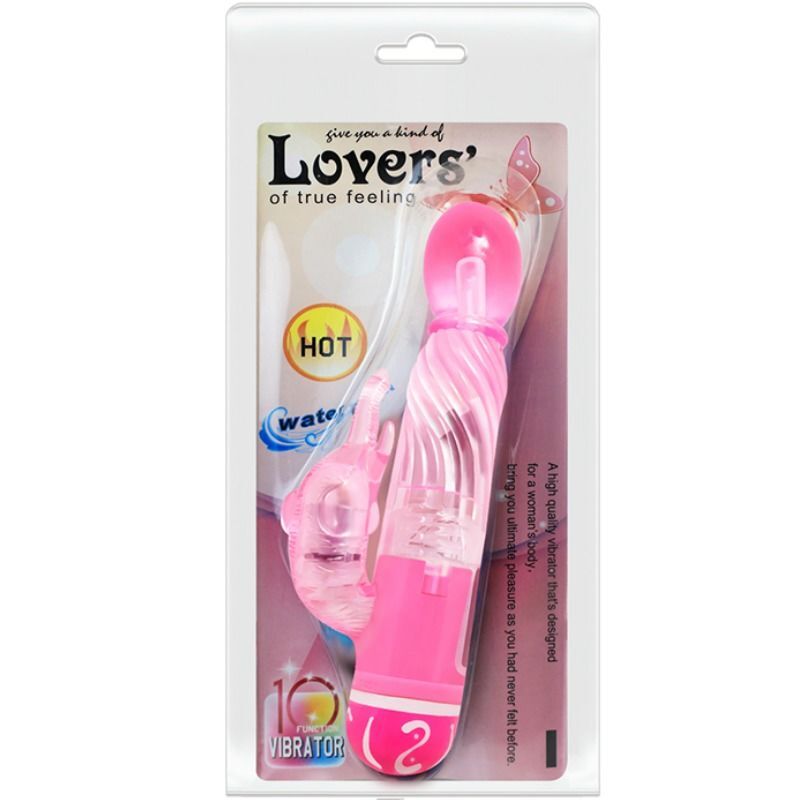 Baile vibrators multispeed rabbit vibrator with clit stimulator pink sex toy