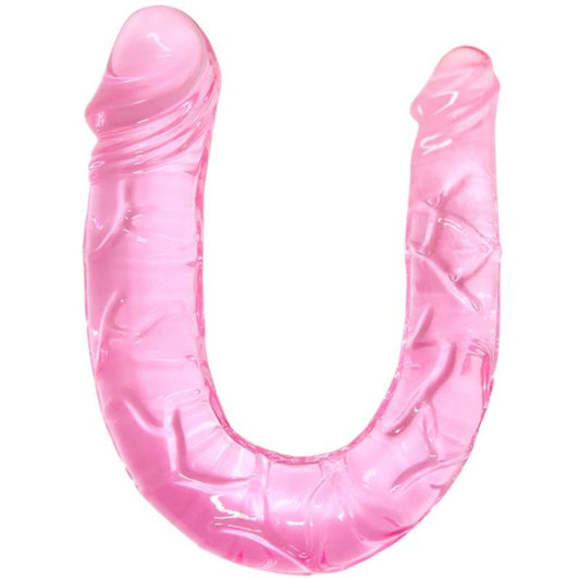 Baile double dong dildo a doppia testa rosa giocattoli sessuali