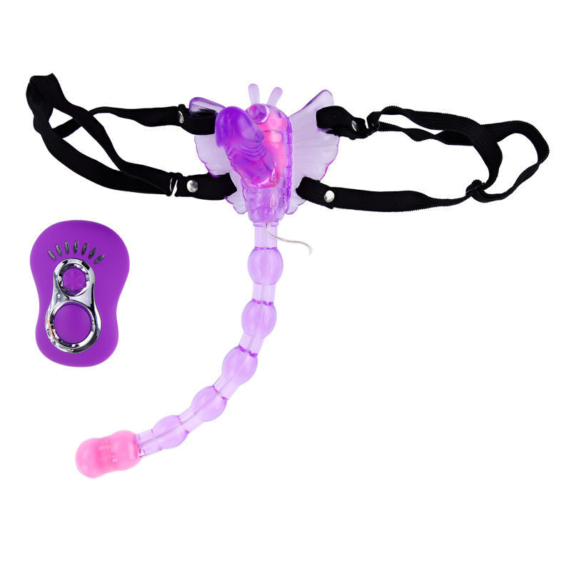 Baile butterfly strap-on remote control sex toy purple vibrator stimulator clitoris