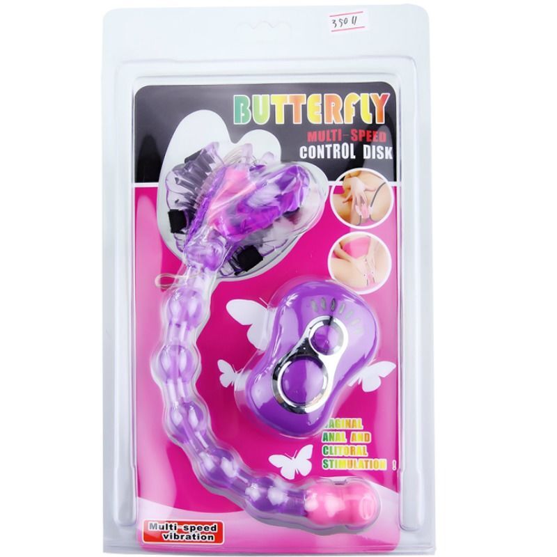 Baile butterfly strap-on remote control sex toy purple vibrator stimulator clitoris
