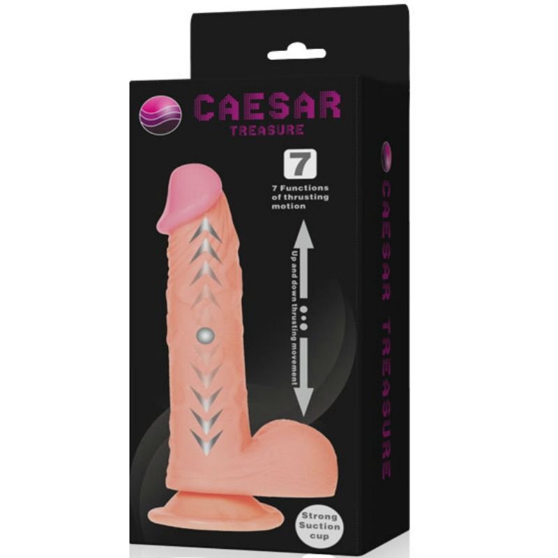 Caesar Treasure, giocattolo sessuale con funzione ventosa, dildo realistico, funzione su e giù