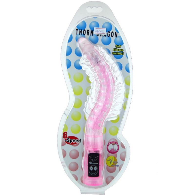 Baile thorn dragon flessibile rosa vibratore stimolatore clitoride giocattolo del sesso